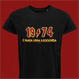 T-Shirt nera 50 Anni - 1974 è nata una leggenda