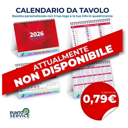 Calendario da tavolo personalizzato rosso