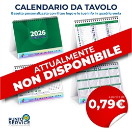 Calendario da tavolo personalizzato blu