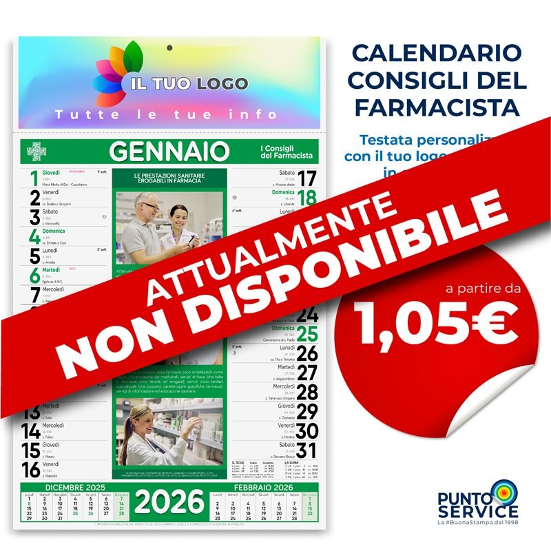 Calendario olandese consigli del farmacista personalizzato