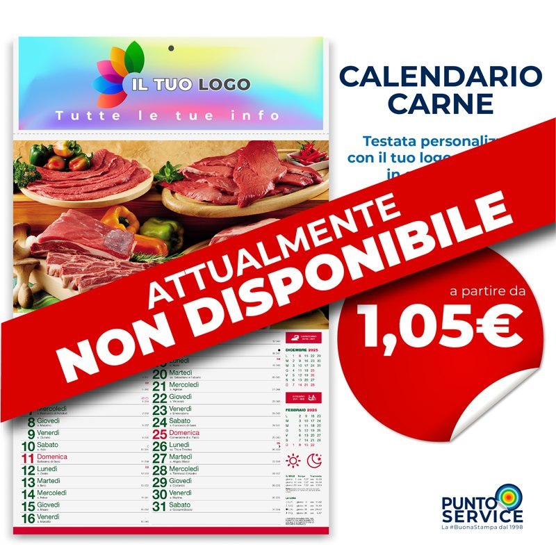 Calendario olandese carne personalizzato