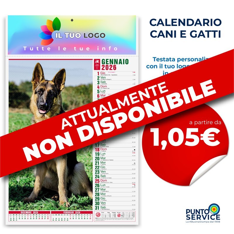 Calendario Cani e Gatti personalizzato