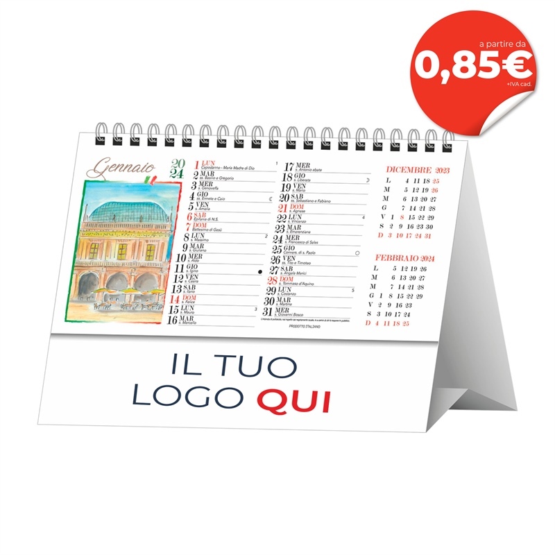 Calendario da Tavolo Città d'Italia personalizzato - [PSW-Gadg-calend da  tavo citt]