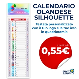 Calendario olandese silhouette personalizzato