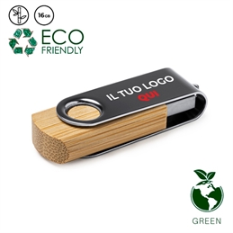 Chiavette USB in bambù e metallo personalizzate - Uldon