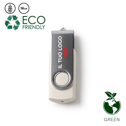 Chiavette USB in fibra di grano e metallo personalizzate - Venak