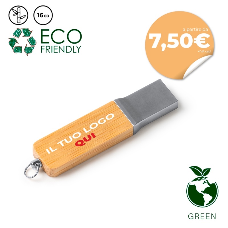 Chiavette USB in bambù personalizzate - Netix