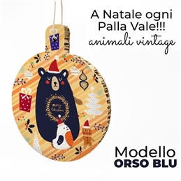 A Natale Ogni Palla Vale - Animali vintage - Orso Blu