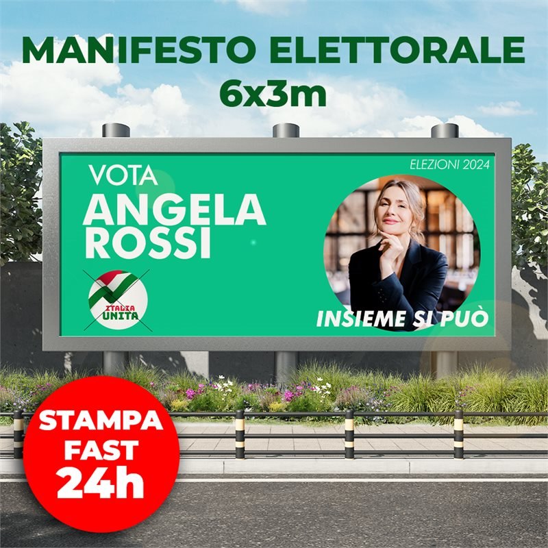 Manifesti Elettorali 6x3 m - Stampa Fast 24h