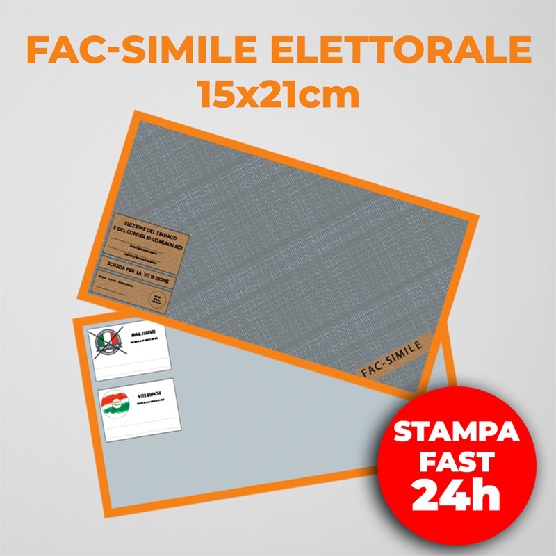 Fac-Simile Elettorali 15x21cm - Stampa Fast 24h Fac-Simile Elettorali 15x21cm - Stampa Fast 24h