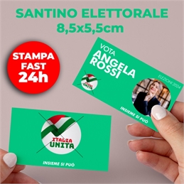 Santini Elettorali 8,5x5,5 cm fronte/retro  - Stampa Fast 24h
