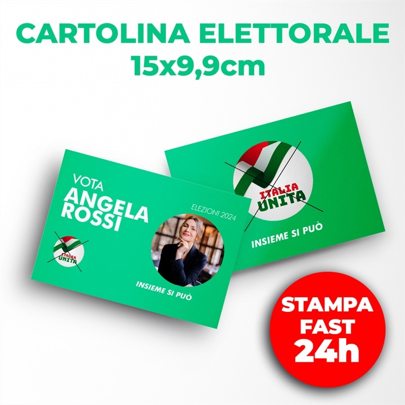 Cartoline Elettorali 15x9,9 cm - Stampa Fast 24h
