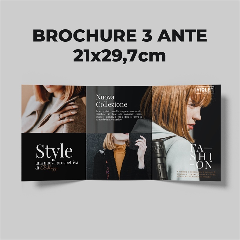 Brochure 3 Ante - 21x29,7 cm - Stampa FAST - Consegna in 24H