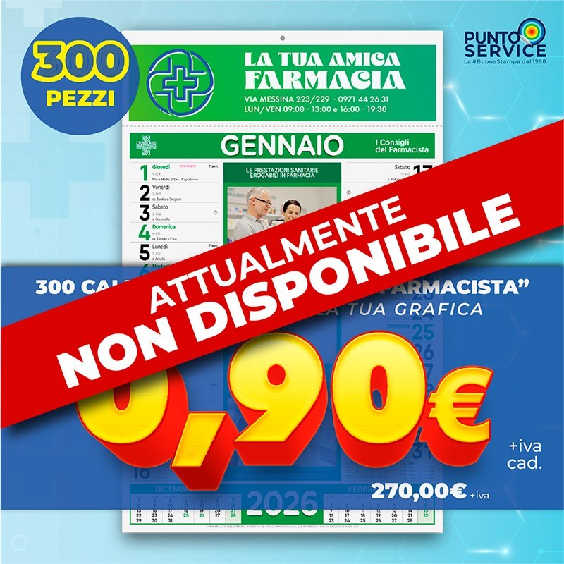 300 Calendari Personalizzati - Consigli del Farmacista 