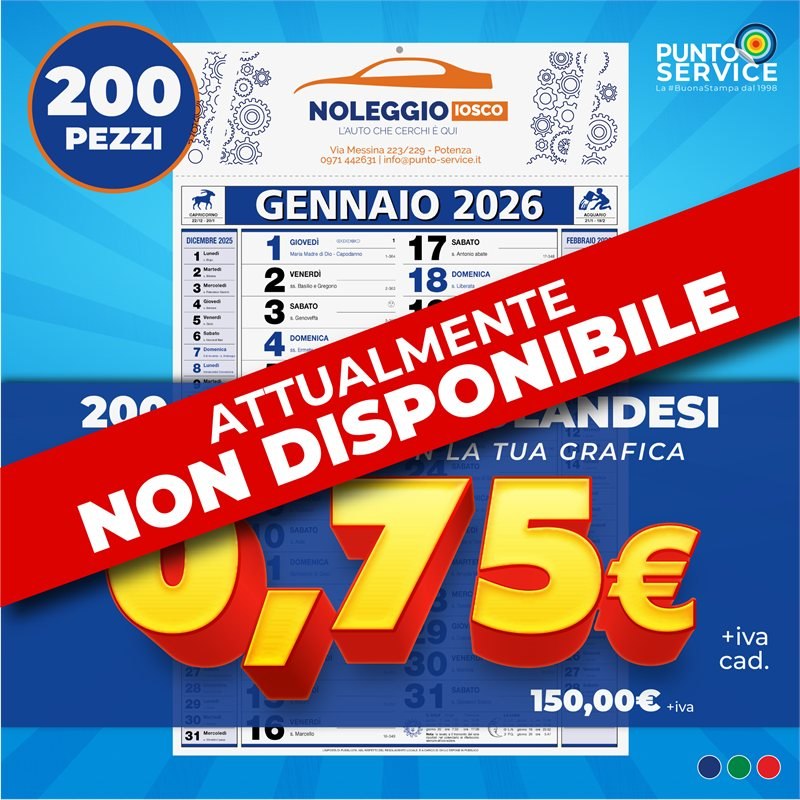 200 Calendari Olandesi Personalizzati