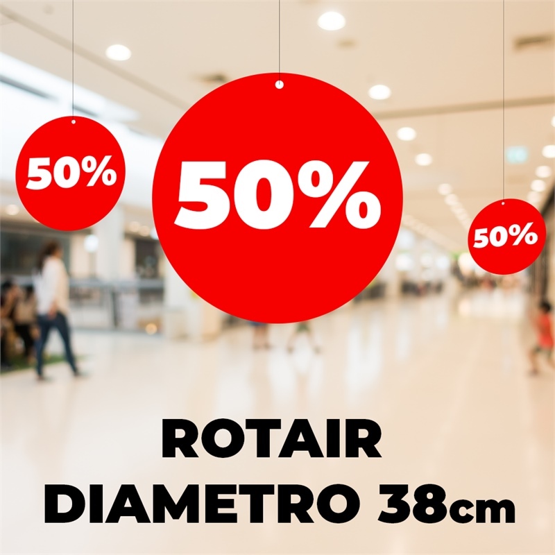 Cartelli Rotair Medi 38x38cm - Percentuale Saldi