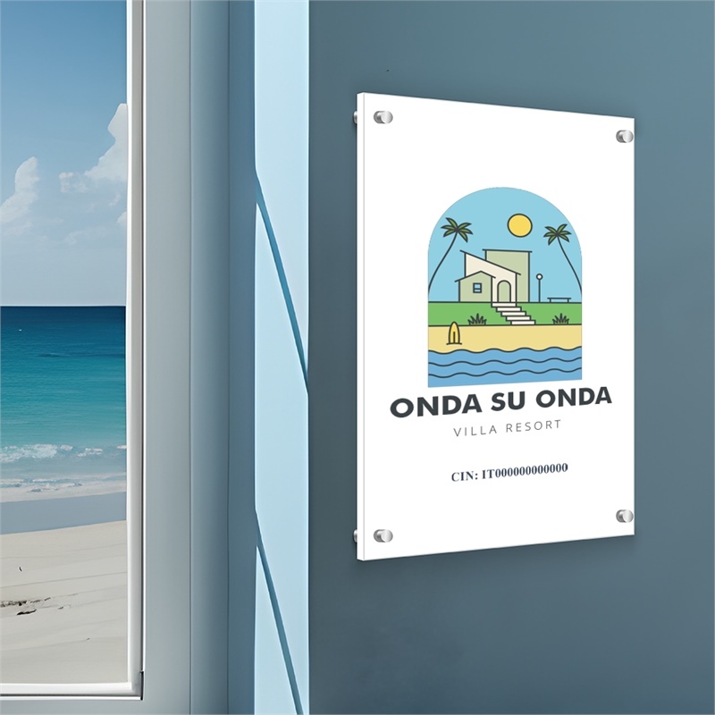 Targa CIN con logo - Stutture turistiche - Forex 5mm