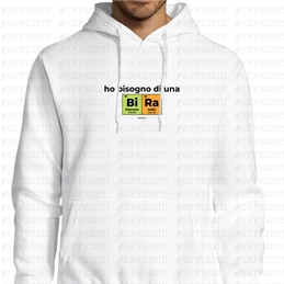 Felpa con Cappuccio - Ho bisogno di una BiRa