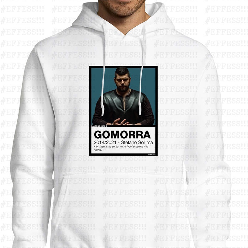 Felpa con Cappuccio - Pantoni Cinematografici - Gomorra - Pantone 5473C