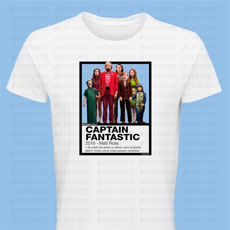 T-Shirt Pantoni Cinematografici - Captain Fantastic - Pantone 278C
