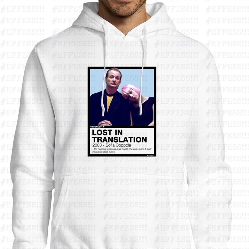 Felpa con Cappuccio - Pantoni Cinematografici - Lost in Translation - Pantone 291C