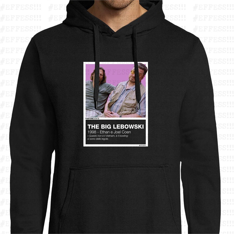 Felpa con Cappuccio - Pantoni Cinematografici - The Big Lebowski - Pantone 514C
