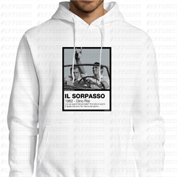 Felpa con Cappuccio - Pantoni Cinematografici - Il Sorpasso - Pantone 429C