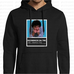 Felpa con Cappuccio - Pantoni Cinematografici - Ricomincio da Tre - Pantone 313C