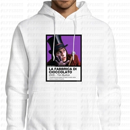 Felpa con Cappuccio - Pantoni Cinematografici - La Fabbrica di Cioccolato - Pantone 2582C