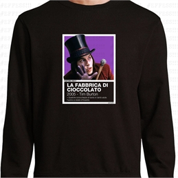 Felpa Pantoni Cinematografici - La Fabbrica di Cioccolato - Pantone 2582C