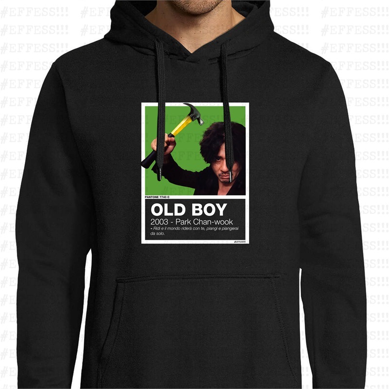 Felpa con Cappuccio - Pantoni Cinematografici - Old Boy - Pantone 7740C