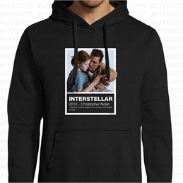 Felpa con Cappuccio - Pantoni Cinematografici - Interstellar - Pantone 537C