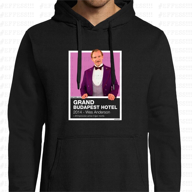Felpa con Cappuccio - Pantoni Cinematografici - Grand Budapest Hotel - Pantone 218C