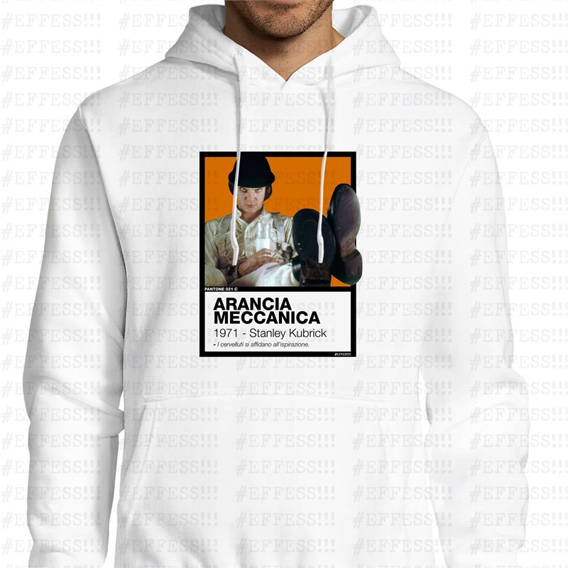 Felpa con Cappuccio - Pantoni Cinematografici - Arancia Meccanica - Pantone 021C