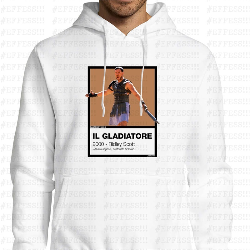 Felpa con Cappuccio - Pantoni Cinematografici - Il Gladiatore - Pantone 7591C