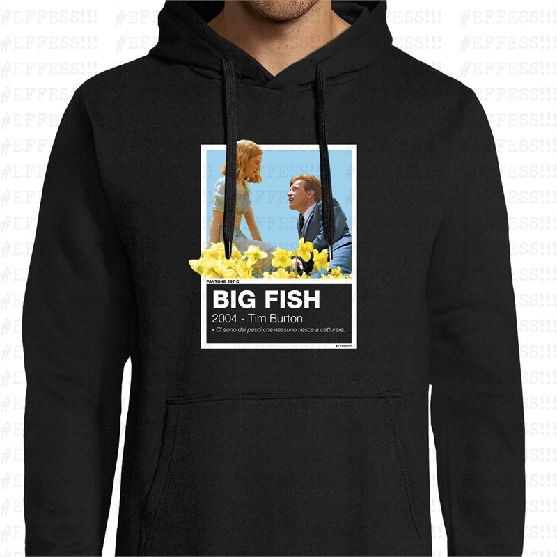 Felpa con Cappuccio - Pantoni Cinematografici - Big Fish - Pantone 297C