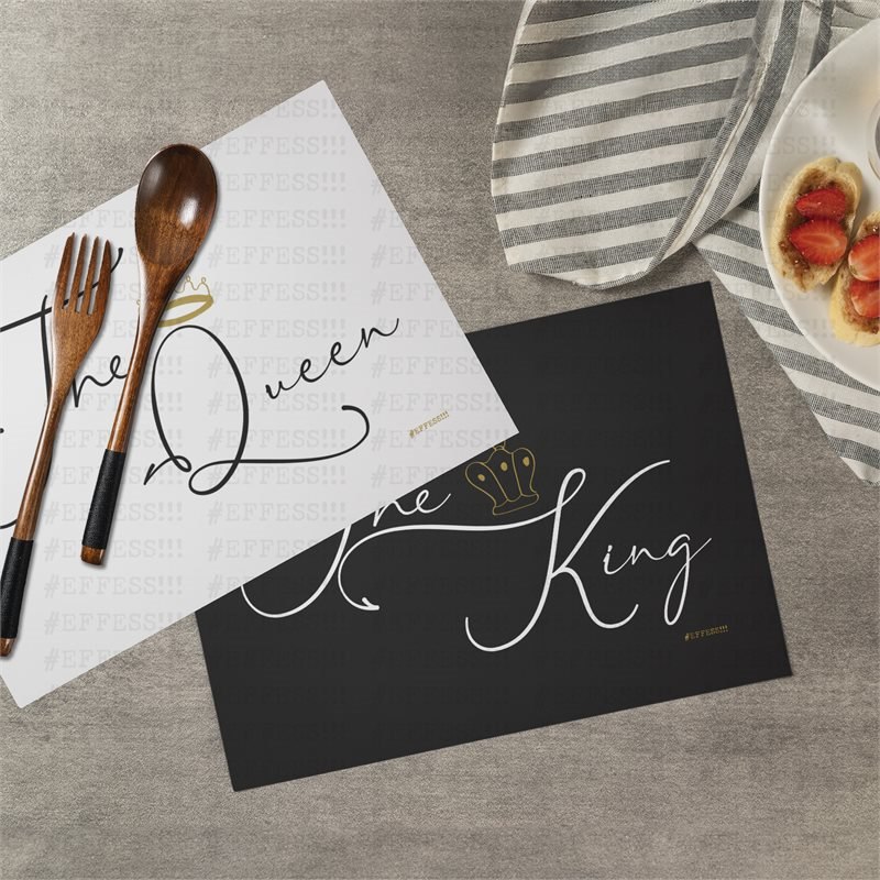 Tovagliette Americane - San Valentino - THE KING AND THE QUEEN