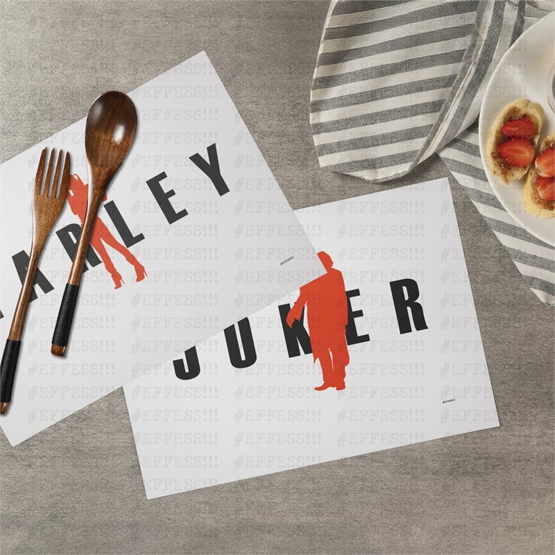 Tovagliette Americane Coppia - San Valentino - JOKER AND HARLEY