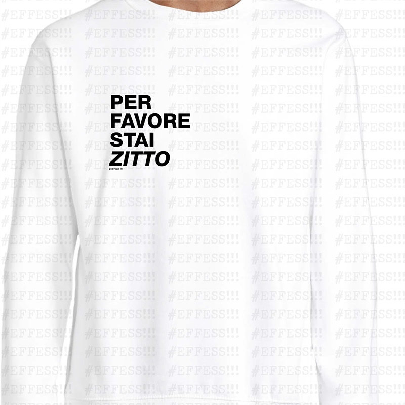 Felpa con Cappuccio - Frasaccazzo - PER FAVORE STAI ZITTO