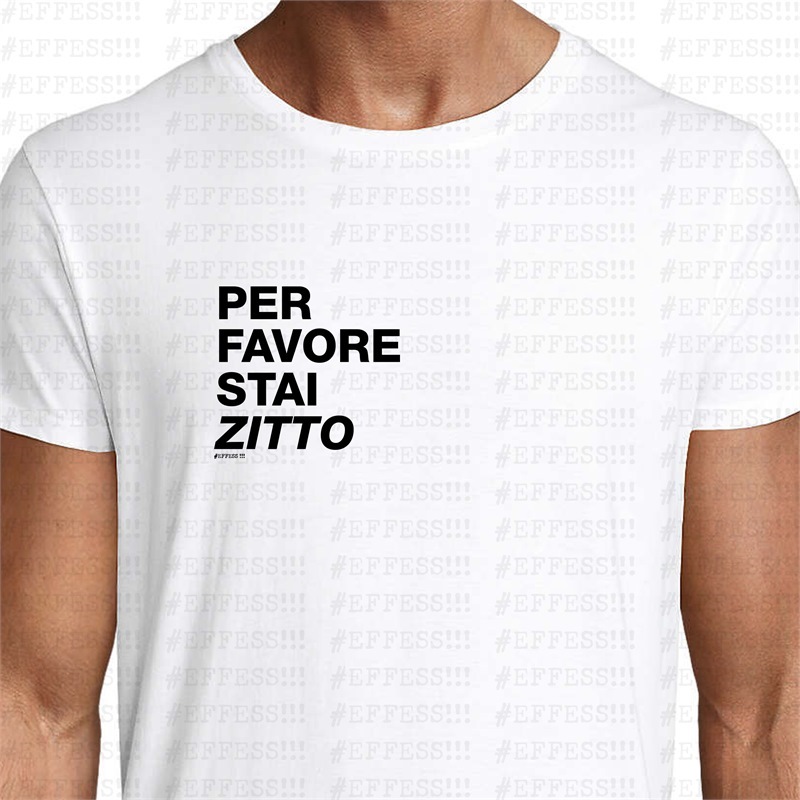 Felpa con Cappuccio - Frasaccazzo - PER FAVORE STAI ZITTO