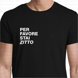 Felpa con Cappuccio - Frasaccazzo - PER FAVORE STAI ZITTO