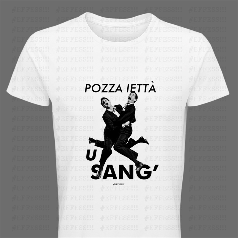 T-shirt bianca - Pozza iettà u sang'