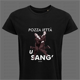 T-shirt nera - Pozza iettà u sang'