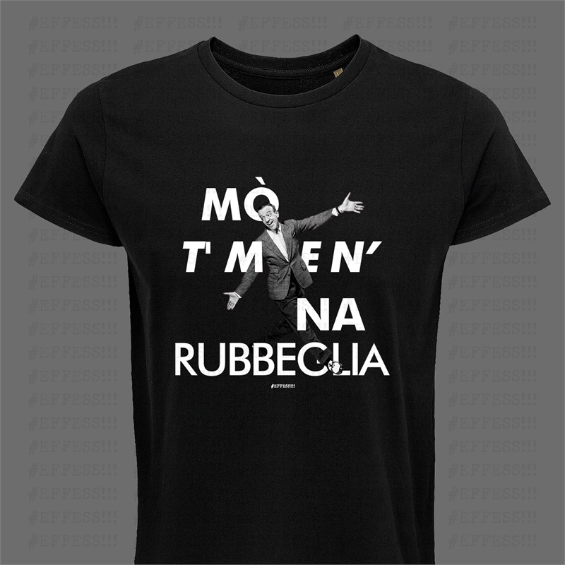 T-shirt nera - Mò t' men' na rubbeglia
