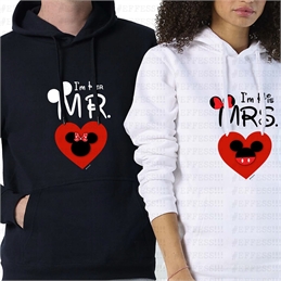 Felpe con Cappuccio Coppia - San Valentino - MINNIE E TOPOLINO