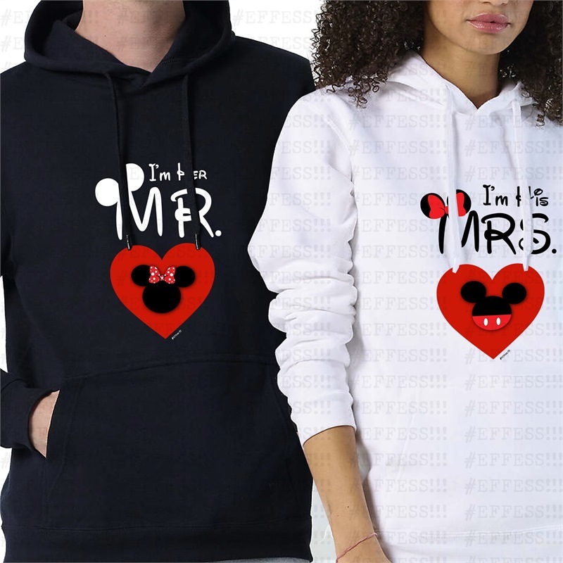Felpe con Cappuccio Coppia - San Valentino - MINNIE E TOPOLINO