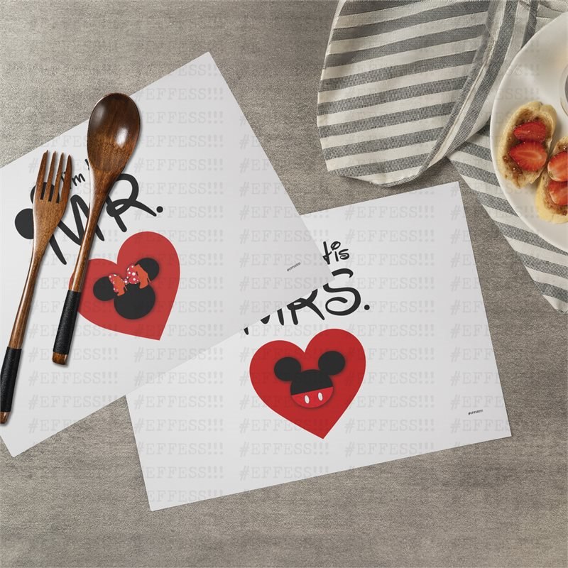 Tovagliette Americane Coppia - San Valentino - MINNIE E TOPOLINO