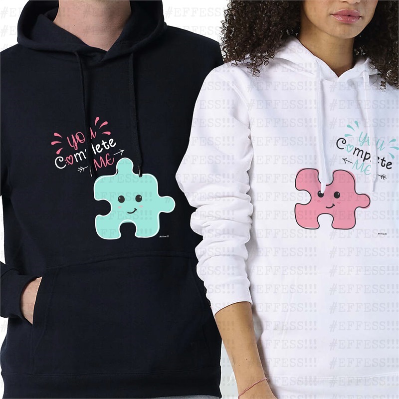Felpe con Cappuccio Coppia - San Valentino - PUZZLE