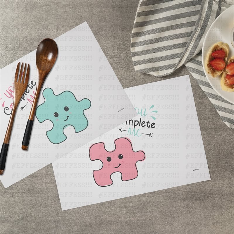 Tovagliette Americane Coppia - San Valentino - PUZZLE