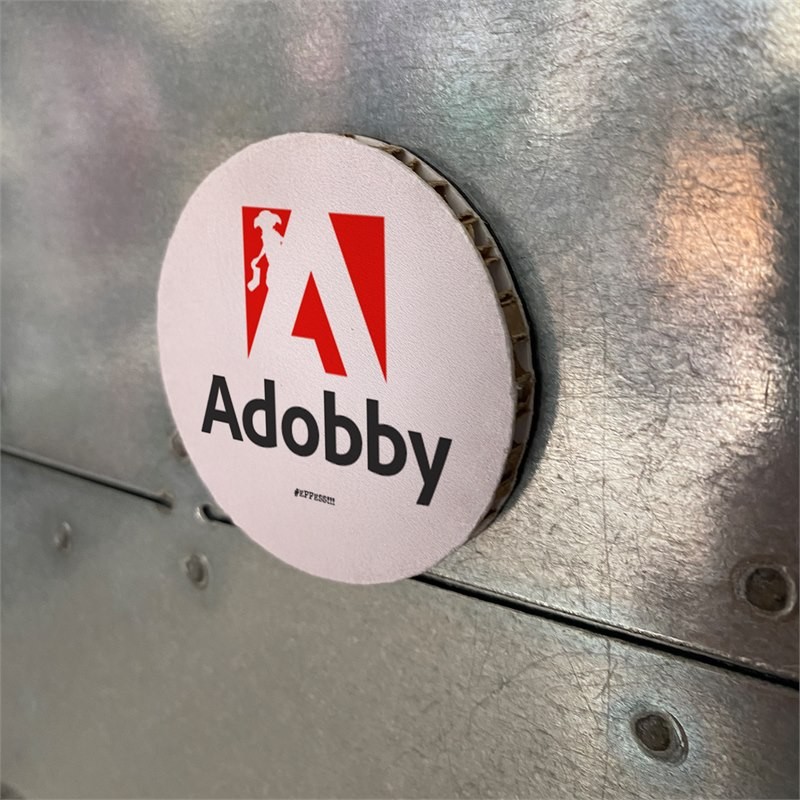 Calamita in cartone alveolare cerchio 6cm - Loghi Comuni - ADOBBY